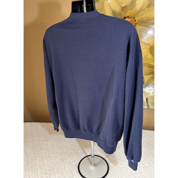 Vintage Jerzees USA Made Solid Blue Sweatshirt Men’s Size XL See Details - Picture 11 of 15